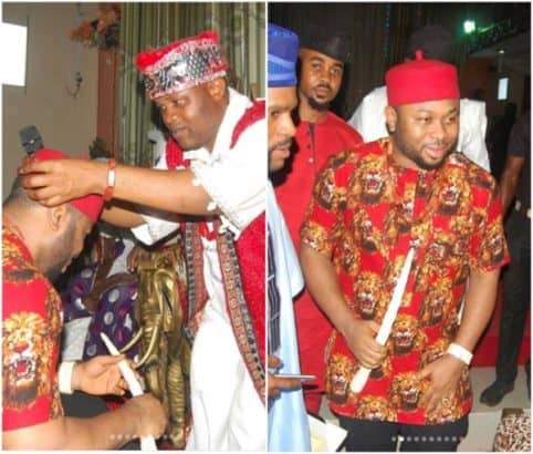 Tonto Dikeh's ex-husband, Olakunle Churchill bags chieftaincy title in Enugu