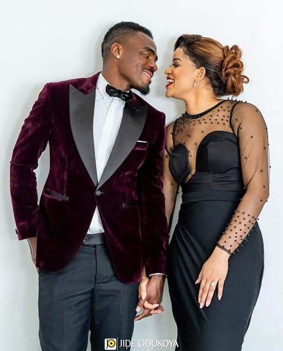 Pre-wedding photos of ex-Super Eagles player, Emenike and his MBGN fiancee