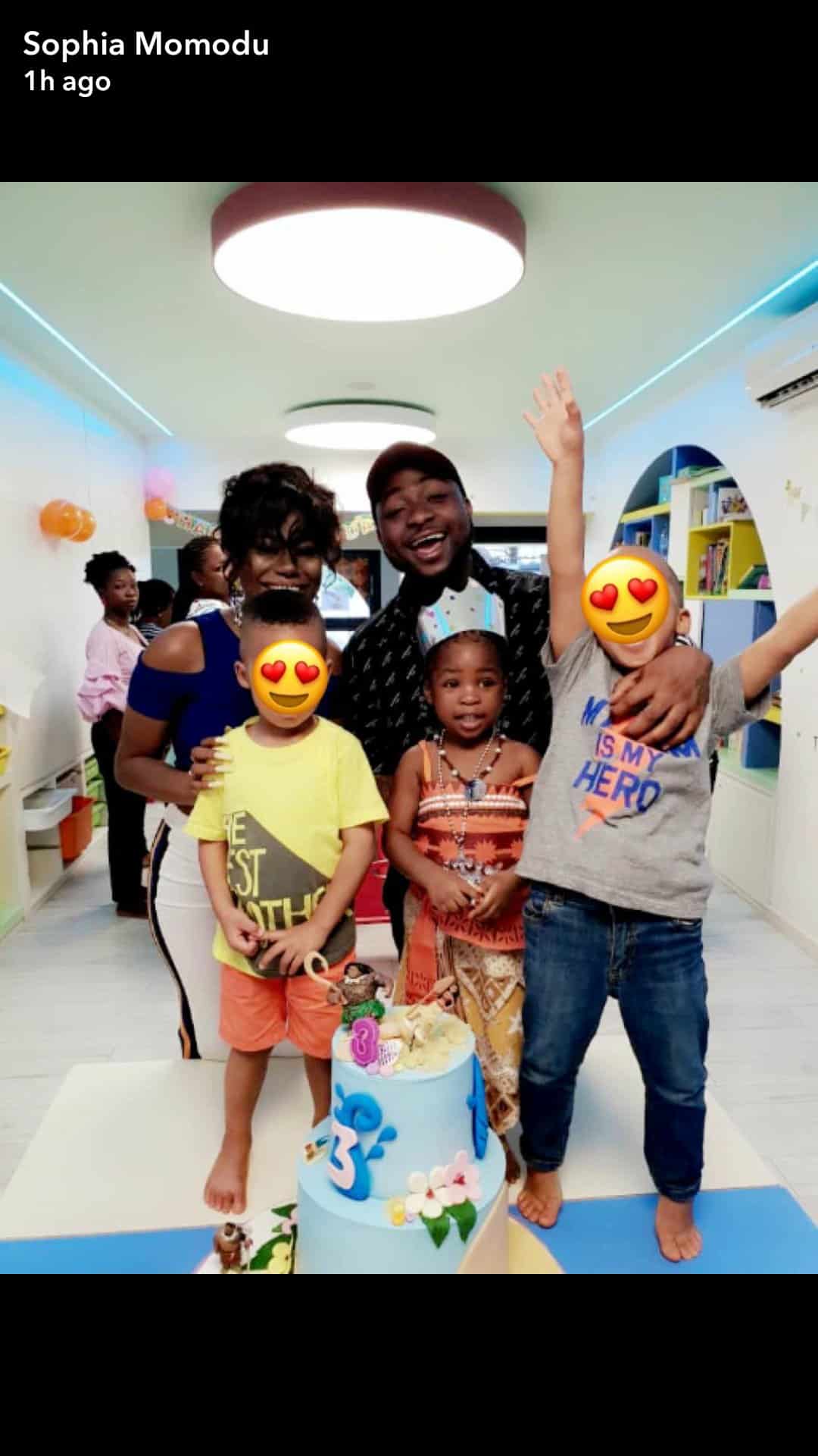 Sophia Momodu and Davido turn up for their daughter's birthday party