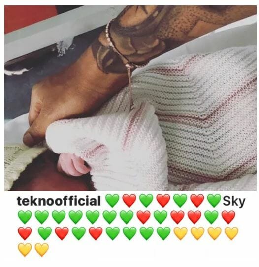 Tekno and Lola Rae welcome a baby