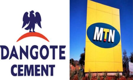 Dangote Cement and MTN Shares lower the market