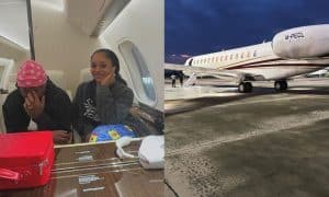 Davido and Chioma jet out of the country.
